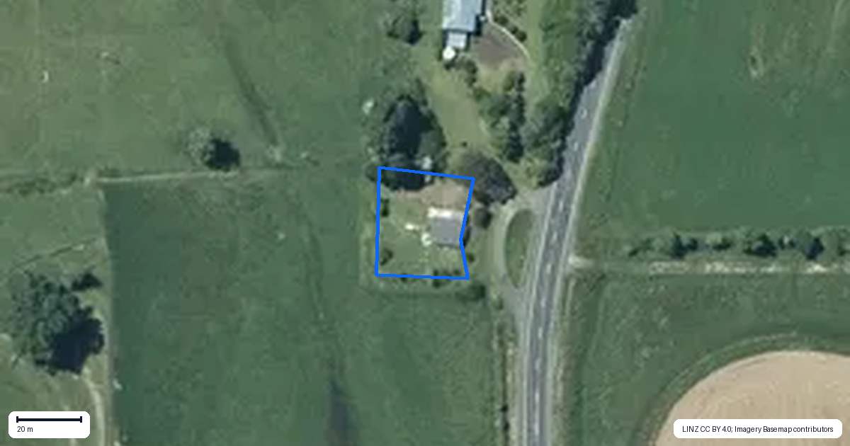 Property context map for 1340 State Highway 3, Te Kuiti