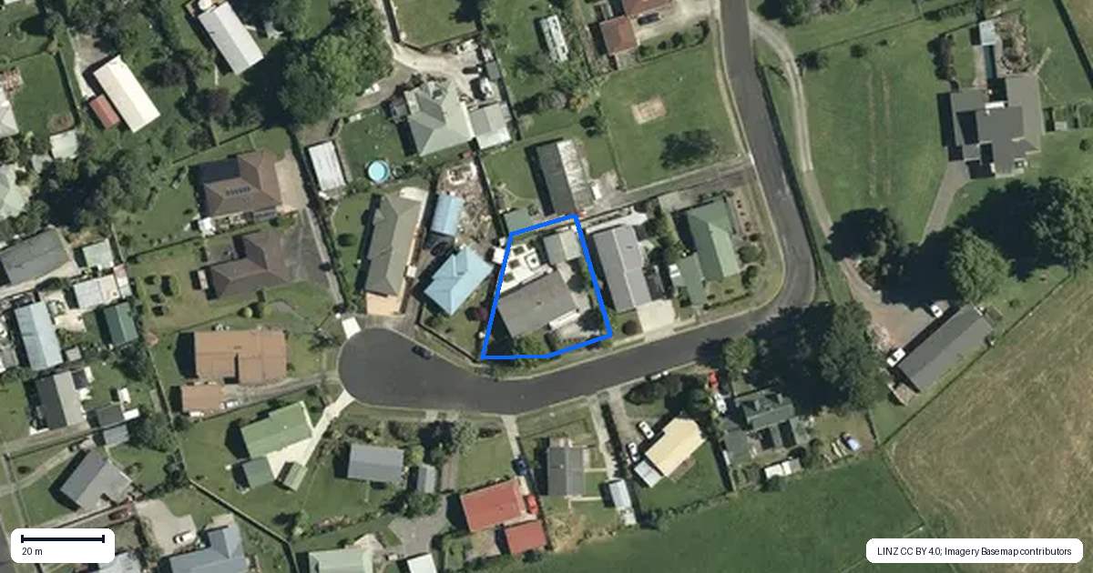 Property context map for 5 Cynthia Crescent, Te Aroha
