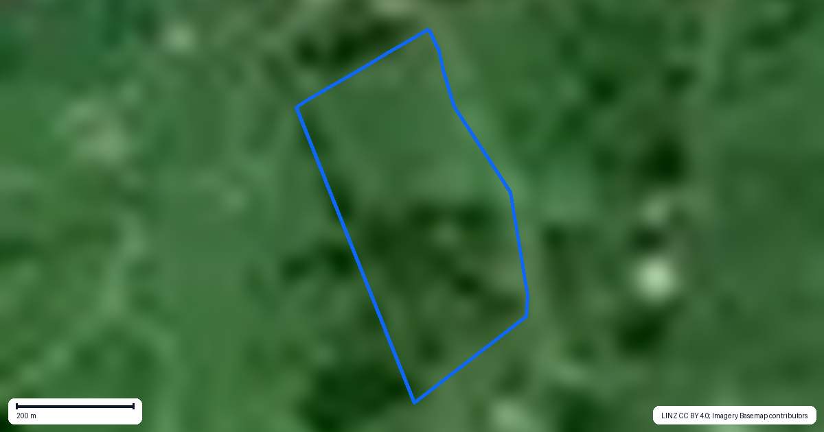 Property context map for 118 South Road, Mamaku