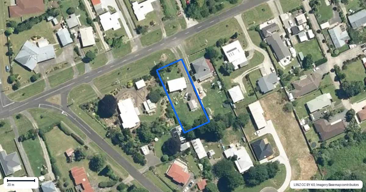 Property context map for 36 Mataura Road, Waihi