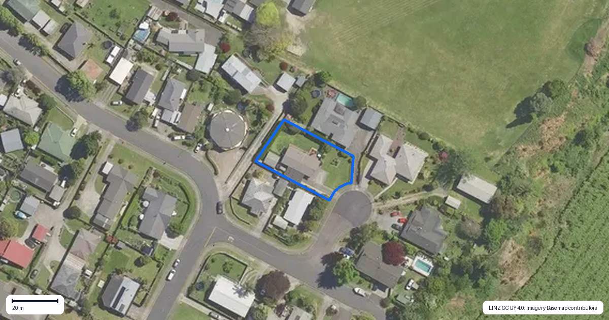 Property context map for 3 Barnett Place, Te Puke