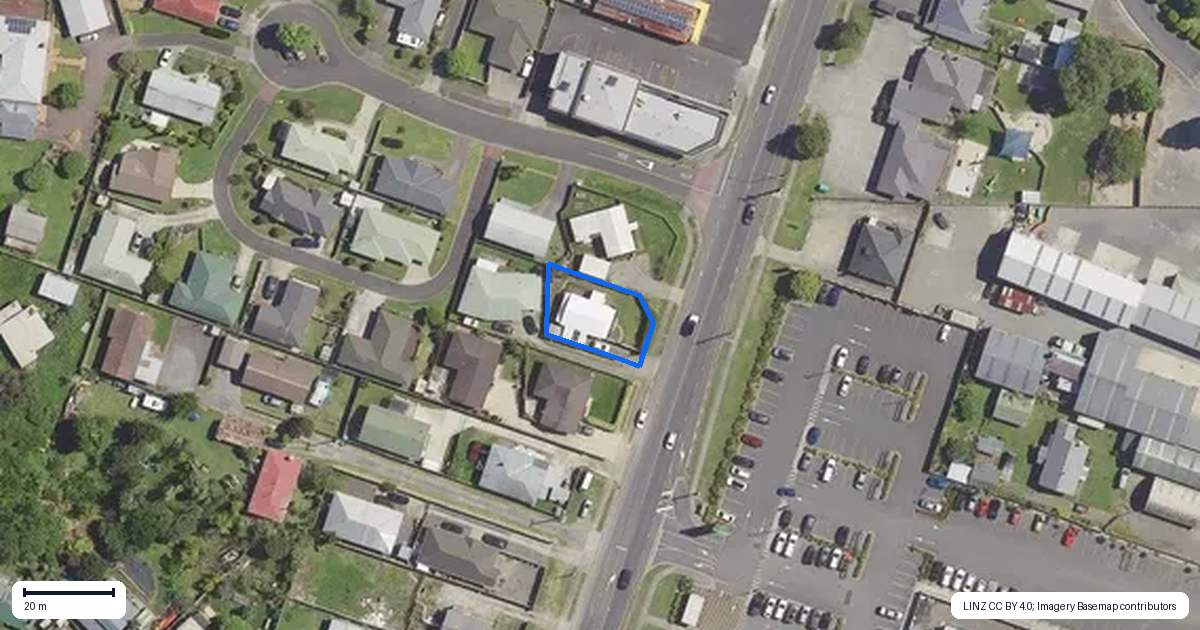 Property context map for 122 Main Road, Katikati