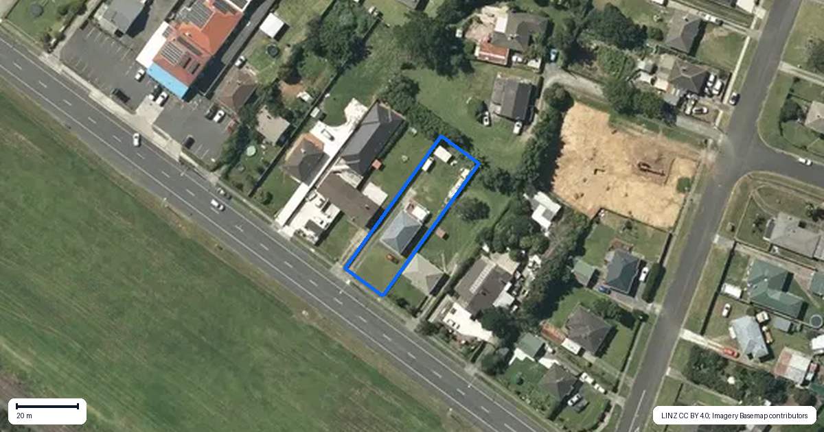 Property context map for 162 Great South Road, Ngaruawahia