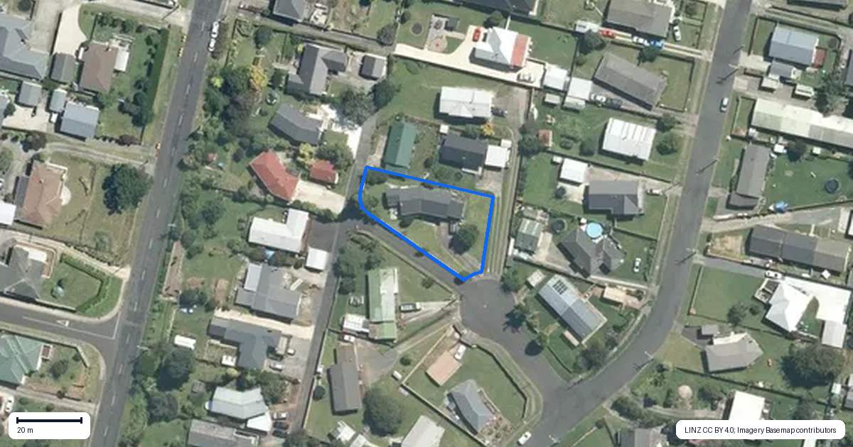 Property context map for 48 Clark Court, Te Awamutu