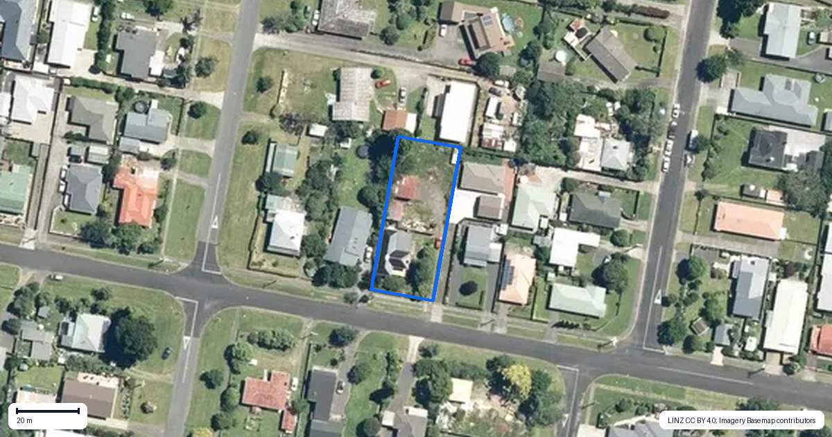 Property context map for 21 Regent Street, Waihi
