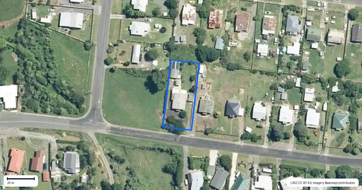 Property context map for 40 Aorangi Road, Paeroa