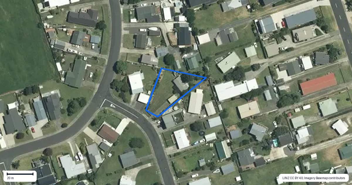Property context map for 1 Poplar Street, Whitianga