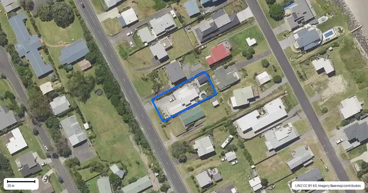 Property context map for 55 Seaforth Road, Waihi Beach