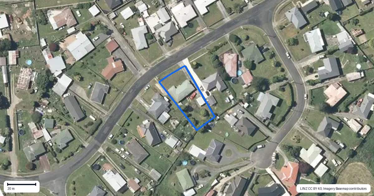 Property context map for 12 Myrtle Grove, Putaruru