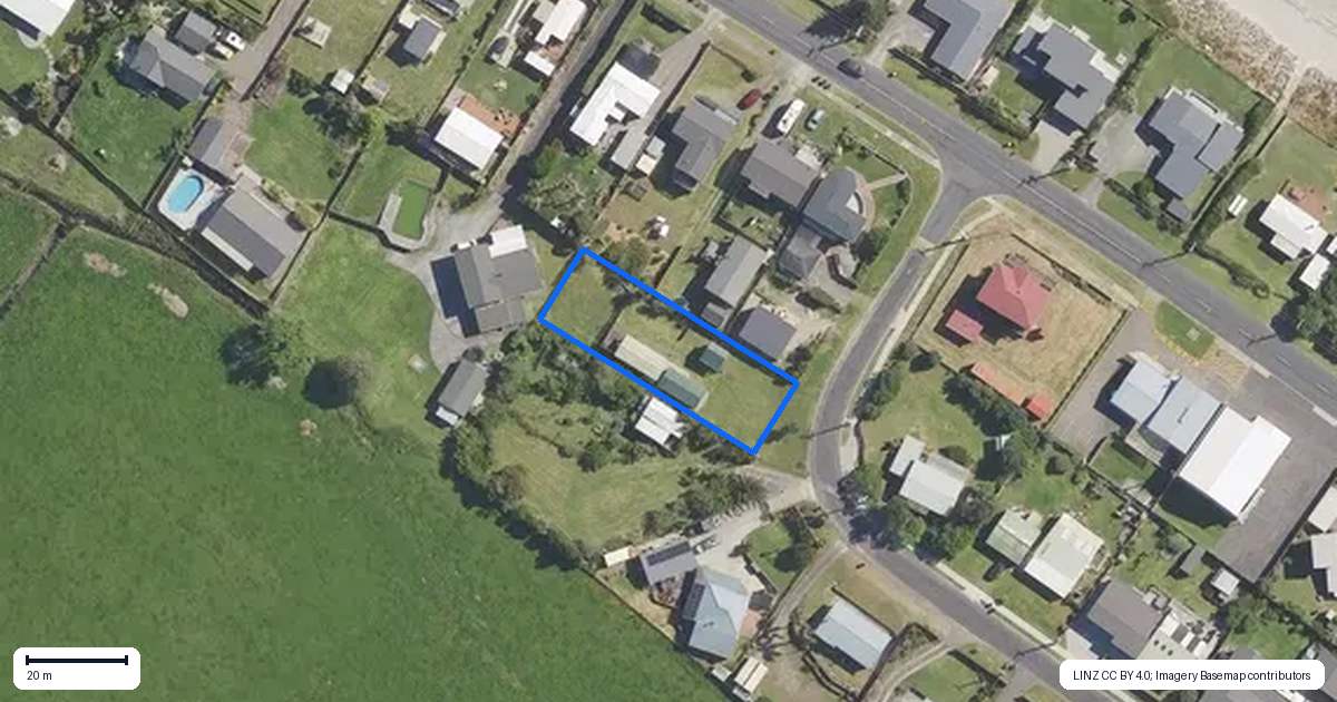 Property context map for 4 Costello Crescent, Pukehina