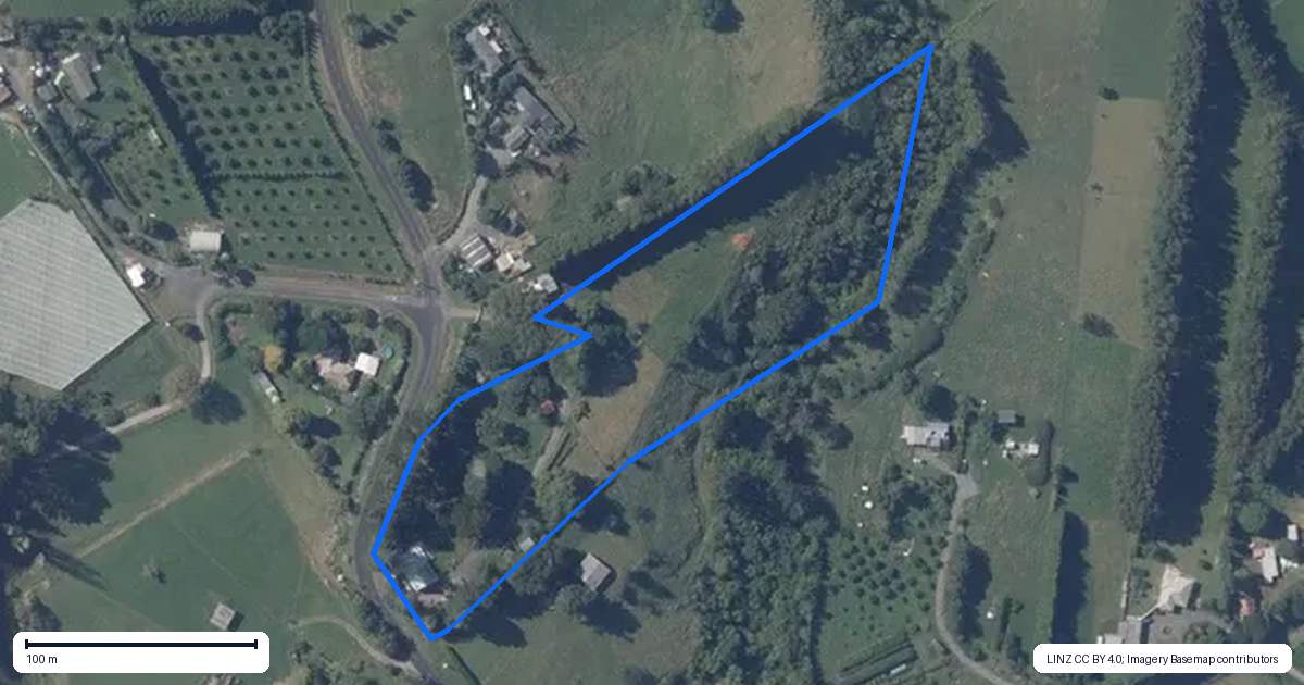 Property context map for 162 Ross Road, Whakamarama
