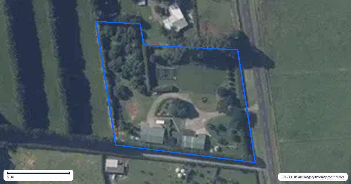 Property context map for 484 Esdaile Road, Whakamarama