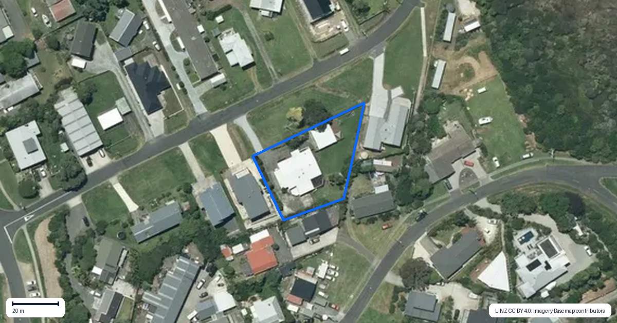 Property context map for 5 John Street, Raglan