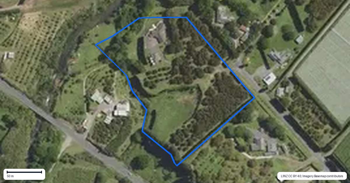 Property context map for 69 Francis Road, Whakamarama