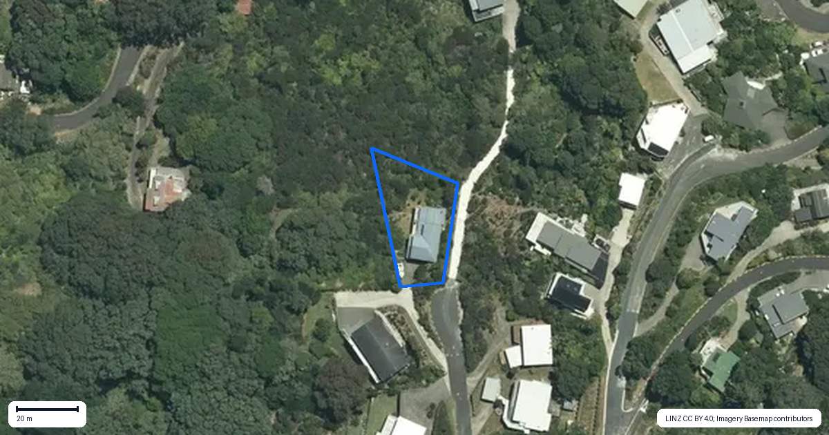 Property context map for 26 Wiremu Road, Tairua