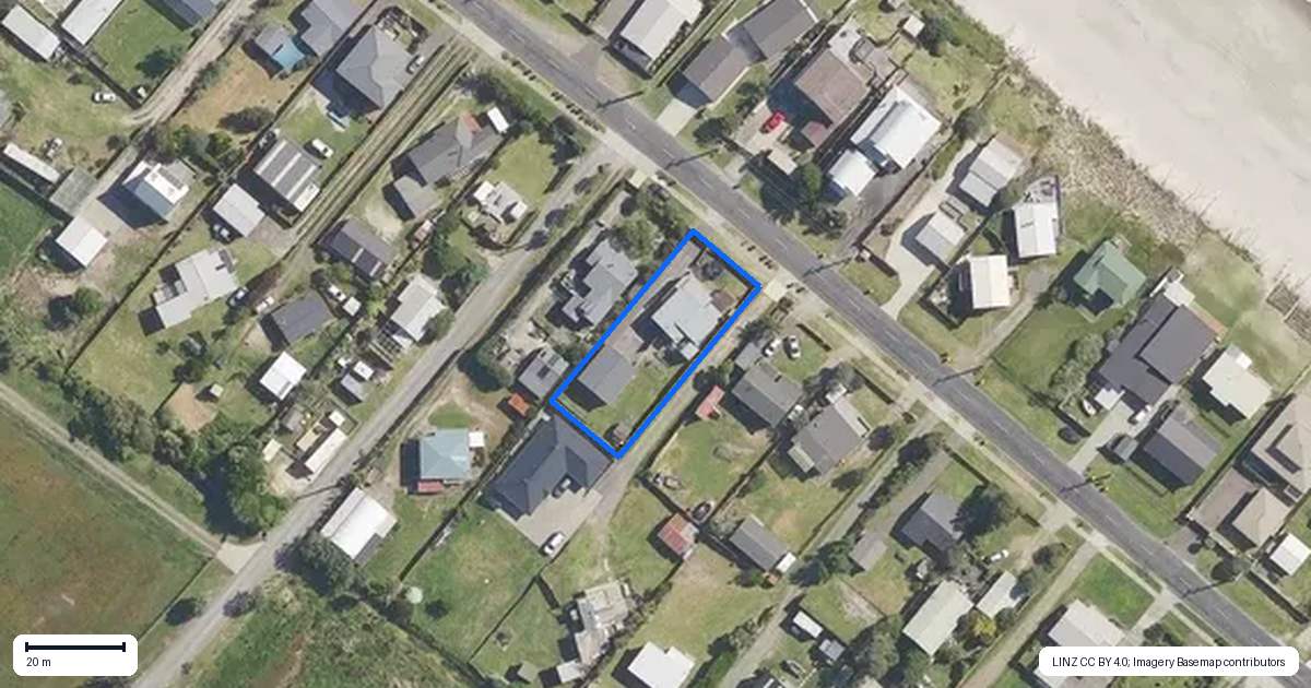 Property context map for 436 Pukehina Parade, Pukehina