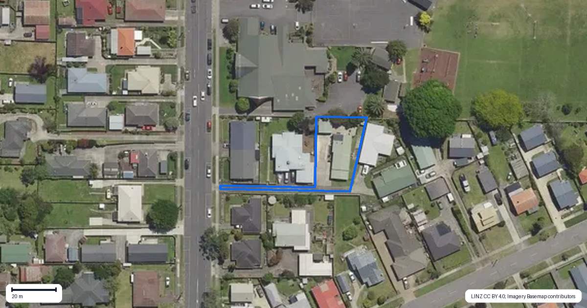 Property context map for 129C King Street, Whakatane