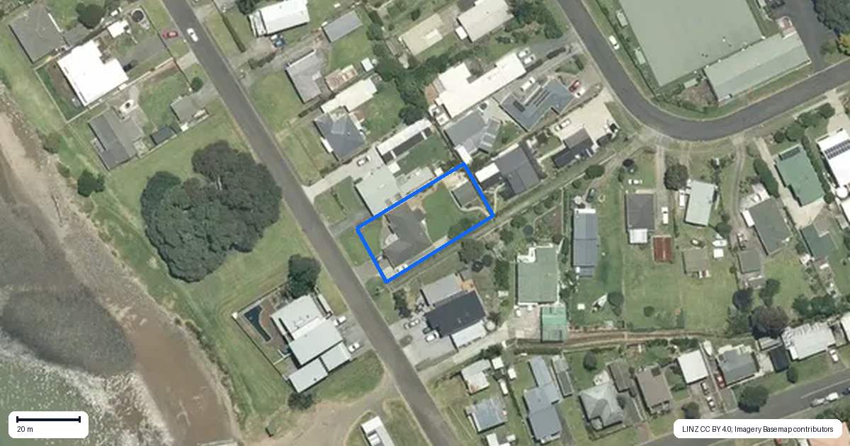 Property context map for 6 Seaview Avenue, Te Puru, Thames