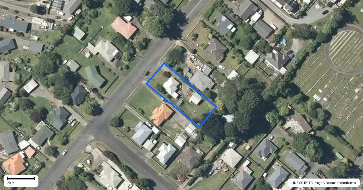 Property context map for 13 Prospect Street, Putaruru
