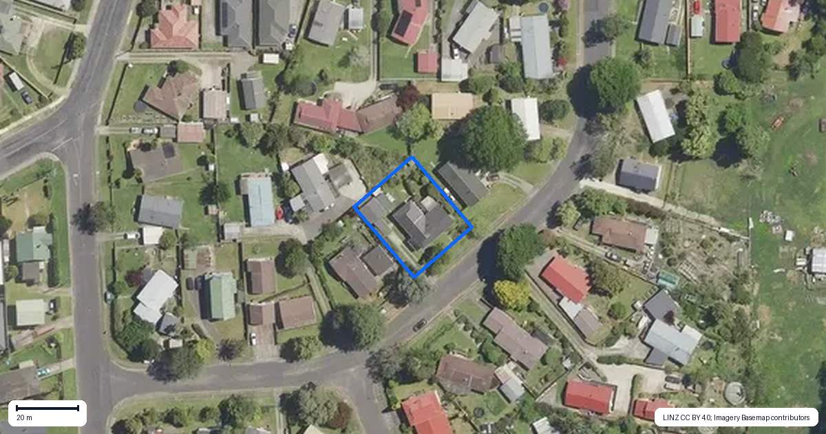 Property context map for 14 Bishoprick Crescent, Te Puke