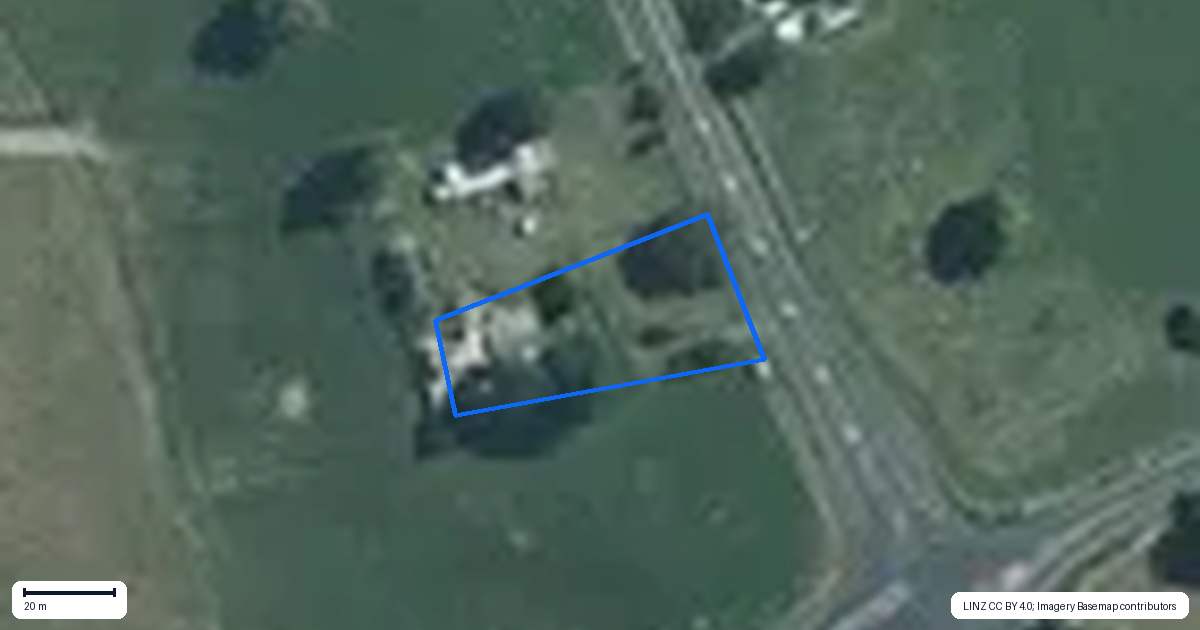 Property context map for 1372 Pokuru Road, Te Kawa, Te Awamutu