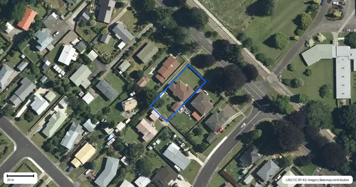 Property context map for 75 Stanley Avenue, Te Aroha