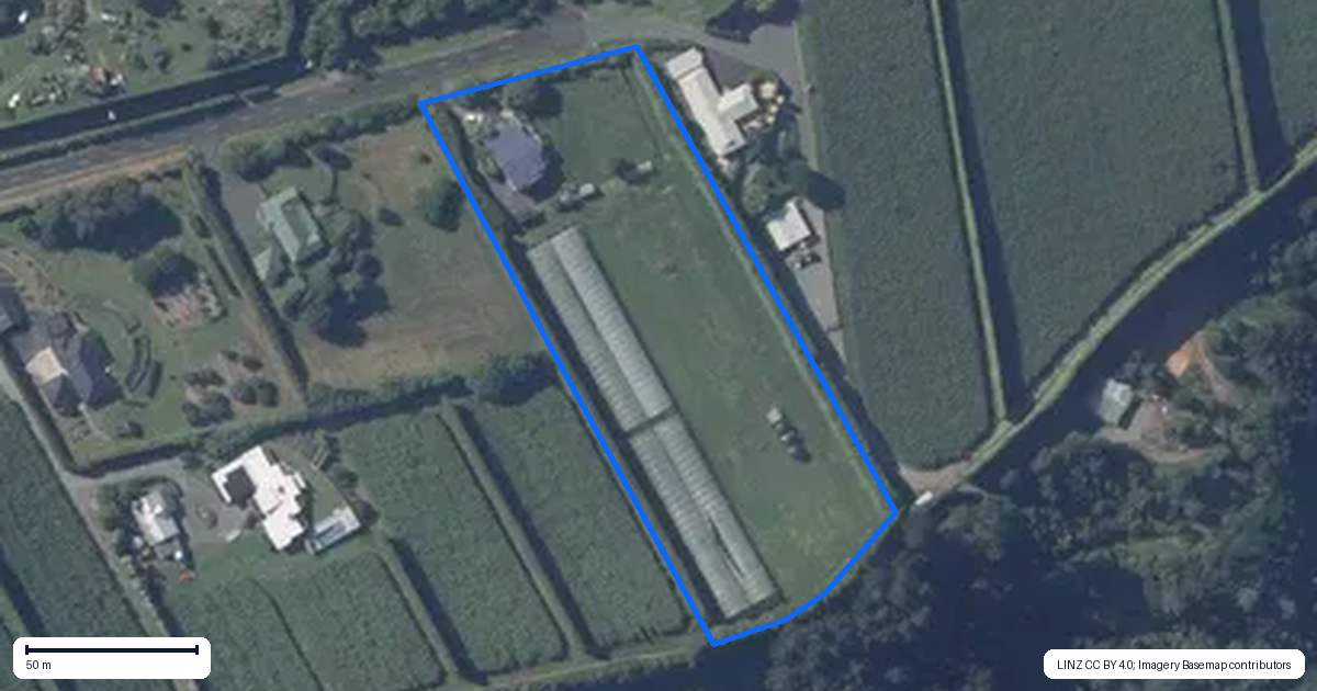 Property context map for 54 Sinclair Road, Whakamarama