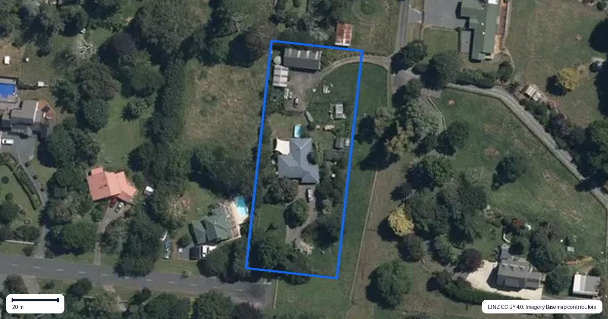 Property context map for 831 Belcher Street, Pirongia