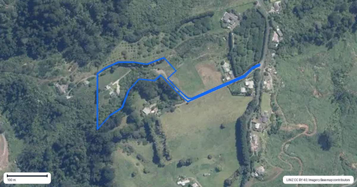 Property context map for 224B Rocky Cutting Road, Waitao