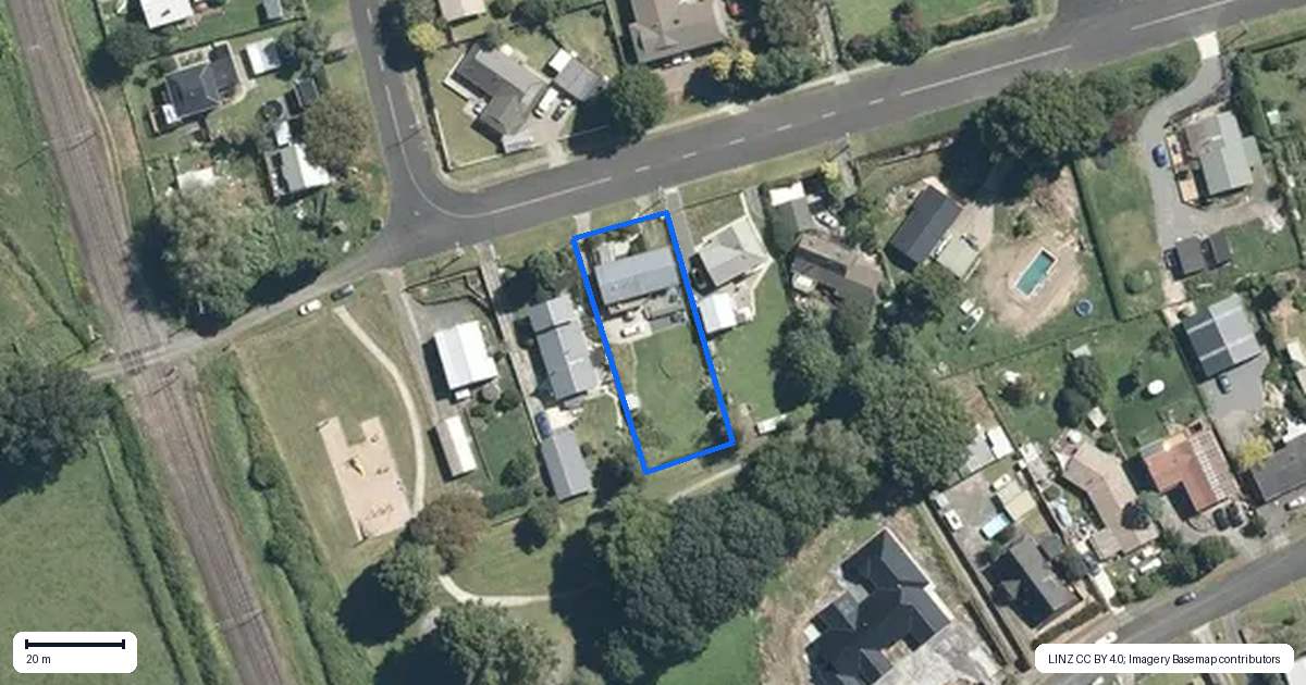 Property context map for 19 Great Collins Street, Ohaupo