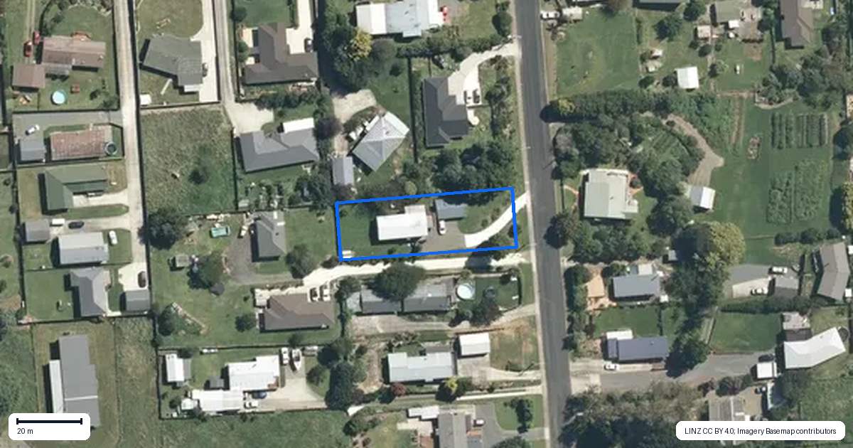 Property context map for 4 Moule Street, Kihikihi, Te Awamutu
