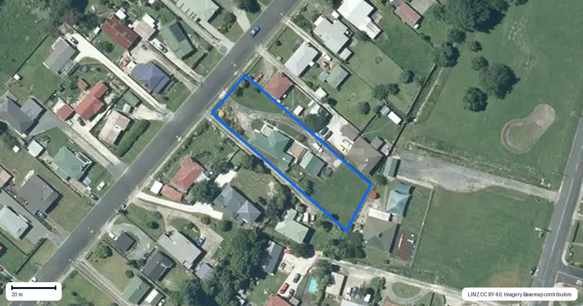 Property context map for 17 Edward Street, Te Kuiti