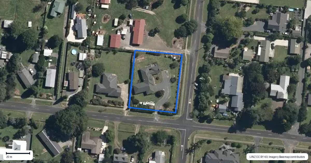 Property context map for 471 Bellot Street, Pirongia