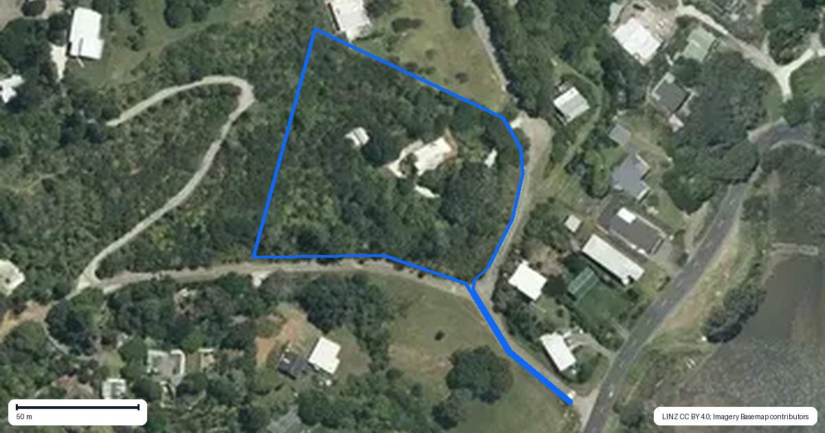 Property context map for 289G Opoutere Road, Opoutere, Whangamata
