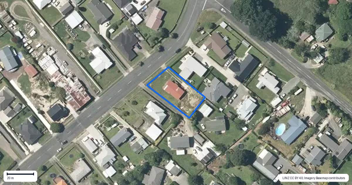 Property context map for 20 Okoroire Street, Tirau