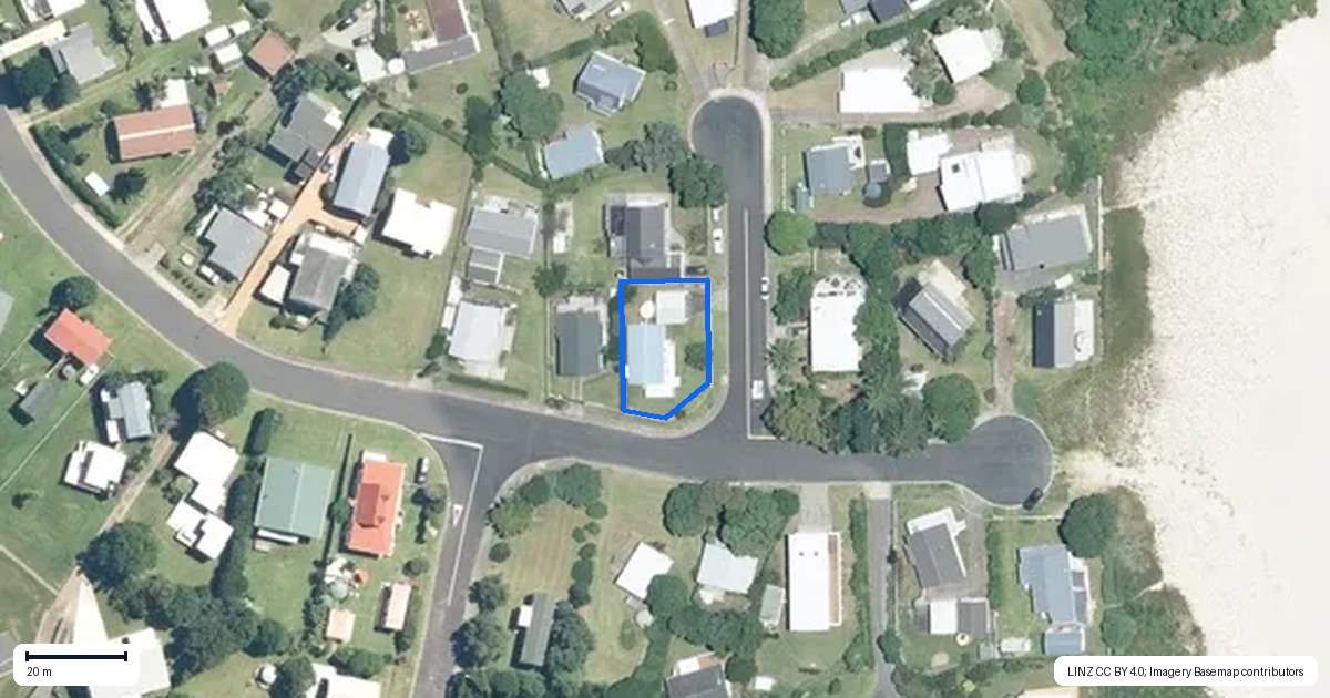 Property context map for 91B Kon Tiki Road, Whiritoa, Waihi