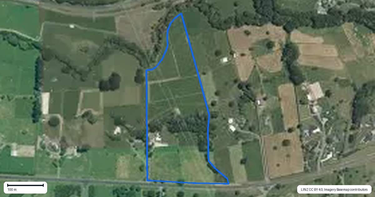 Property context map for 407 Kuranui Road, Morrinsville