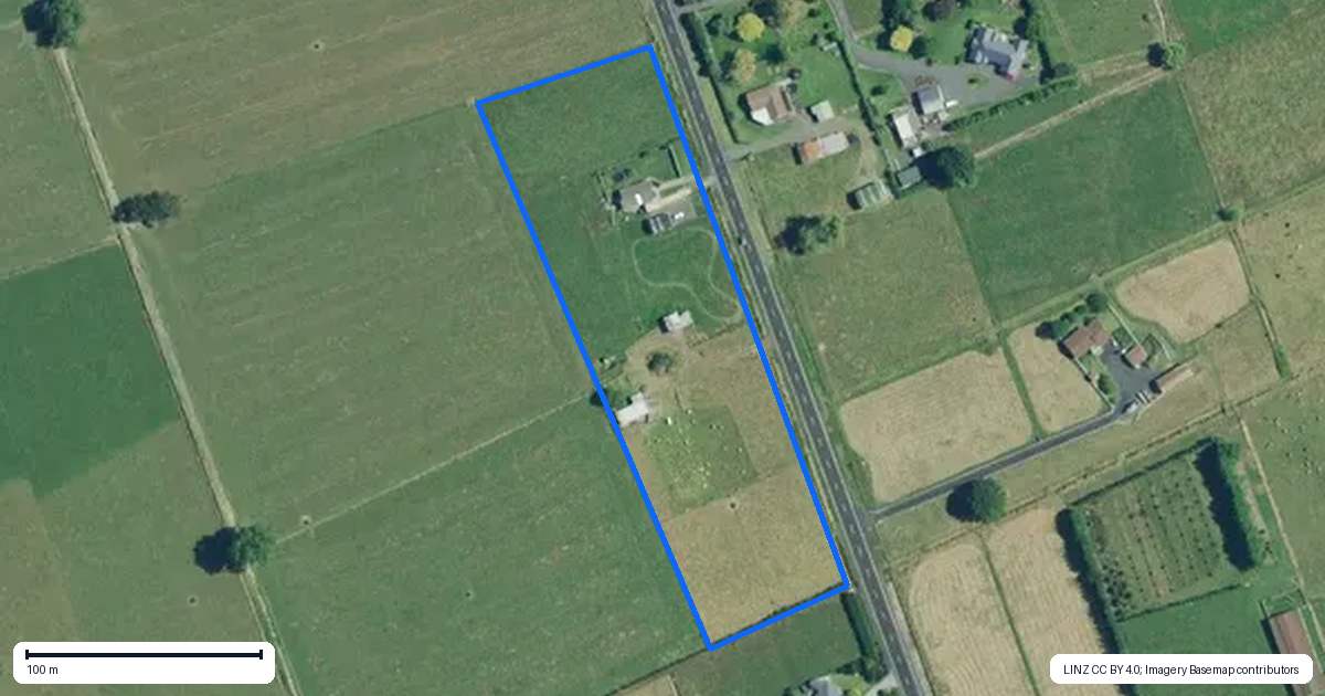 Property context map for 174 Hauraki Road, Orongo, Thames