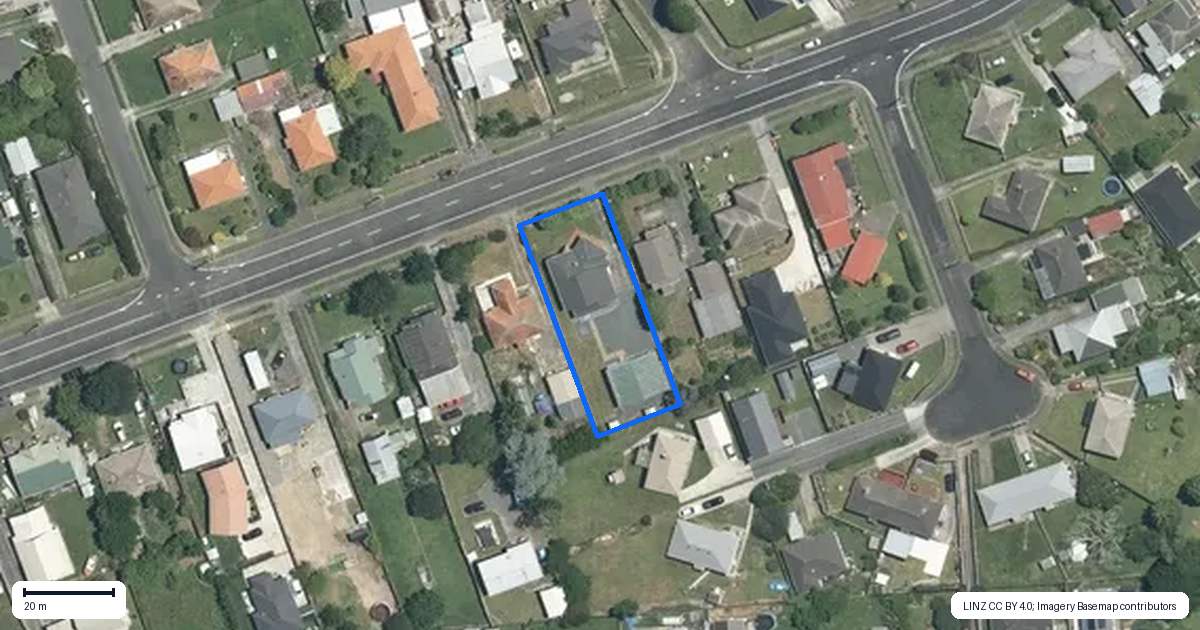 Property context map for 19 Cureton Street, Morrinsville