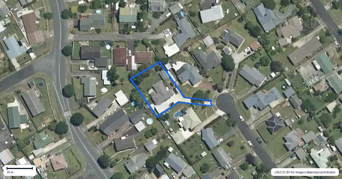 Property context map for 9 Clifford Street, Morrinsville