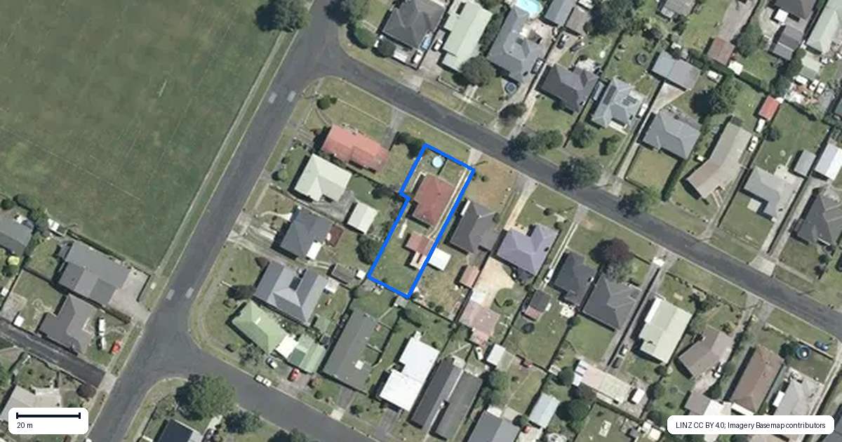 Property context map for 1 Bedford Crescent, Matamata