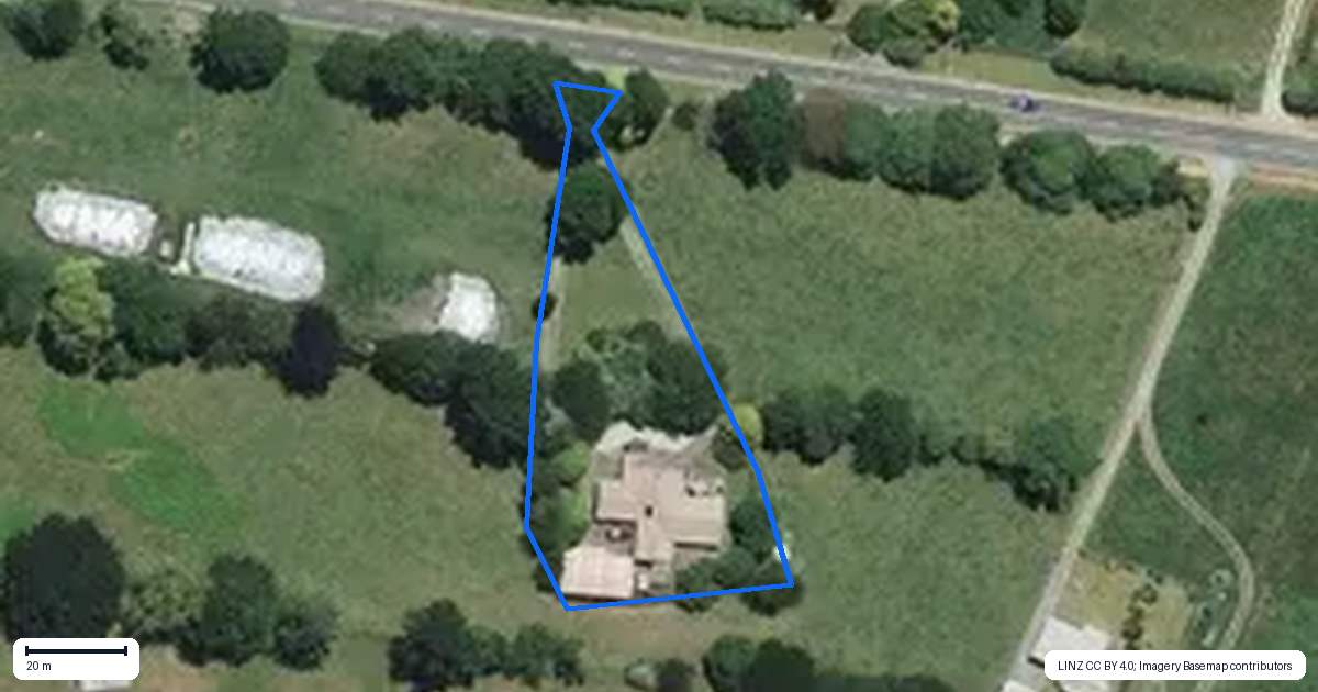 Property context map for 46 Te Rahu Road, Awakeri, Whakatane