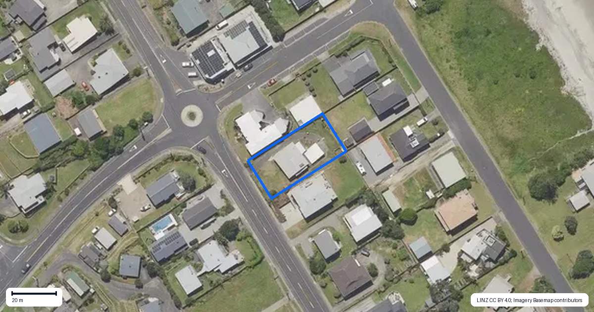 Property context map for 213 Seaforth Road, Waihi Beach