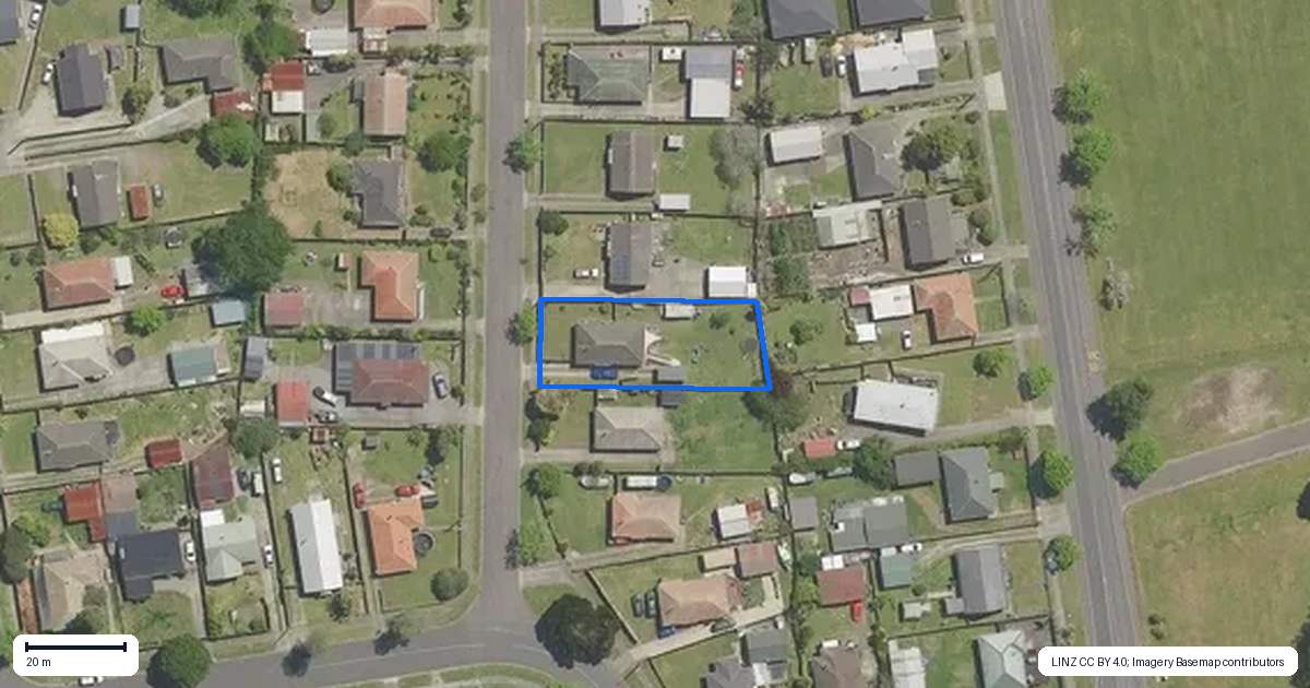 Property context map for 96 Domett Street, Kawerau