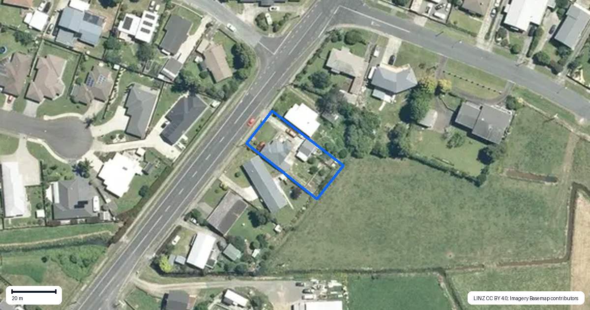 Property context map for 43 Arney Street, Paeroa
