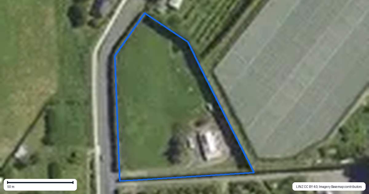 Property context map for 50 Tetley Road, Tahawai