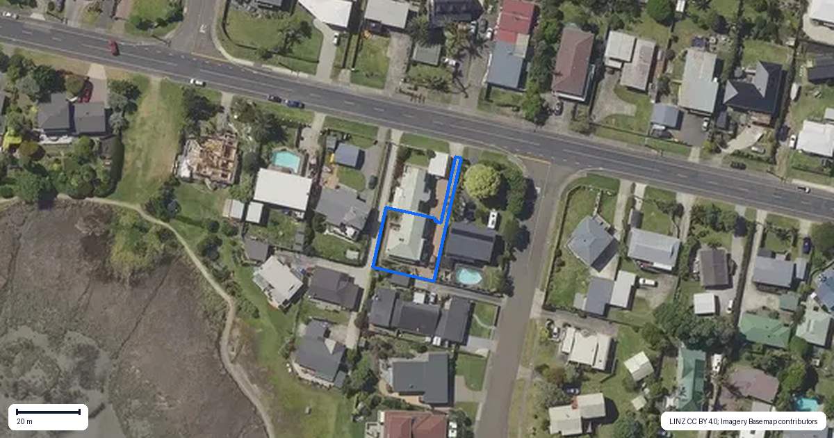 Property context map for 160B Harbour Road, Ohope
