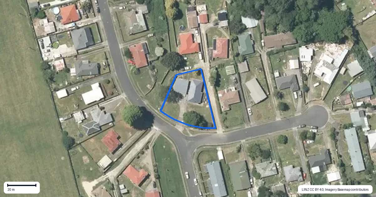 Property context map for 20 Turner Place, Tokoroa