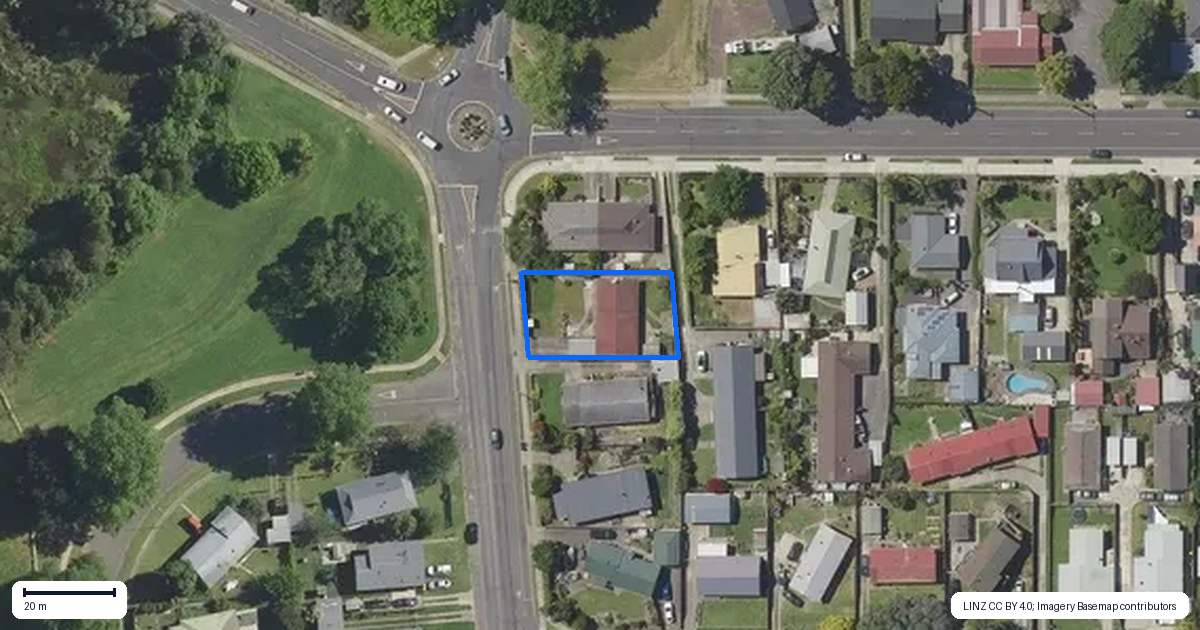Property context map for 114 Arawa Road, Whakatane