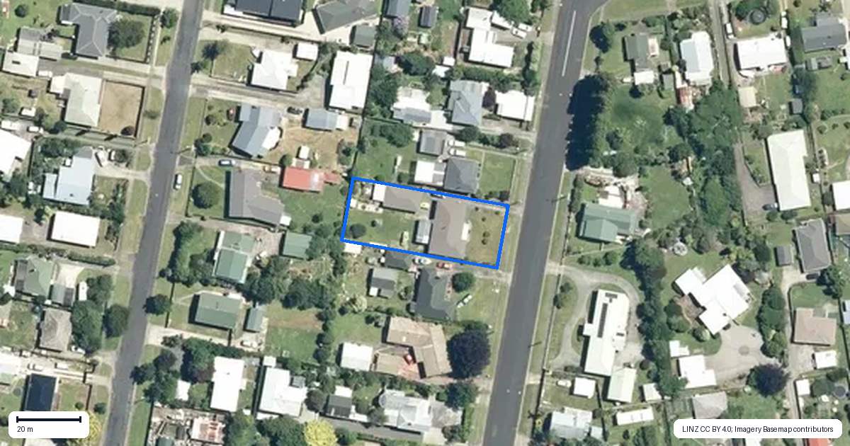 Property context map for 45 Kensington Road, Waihi
